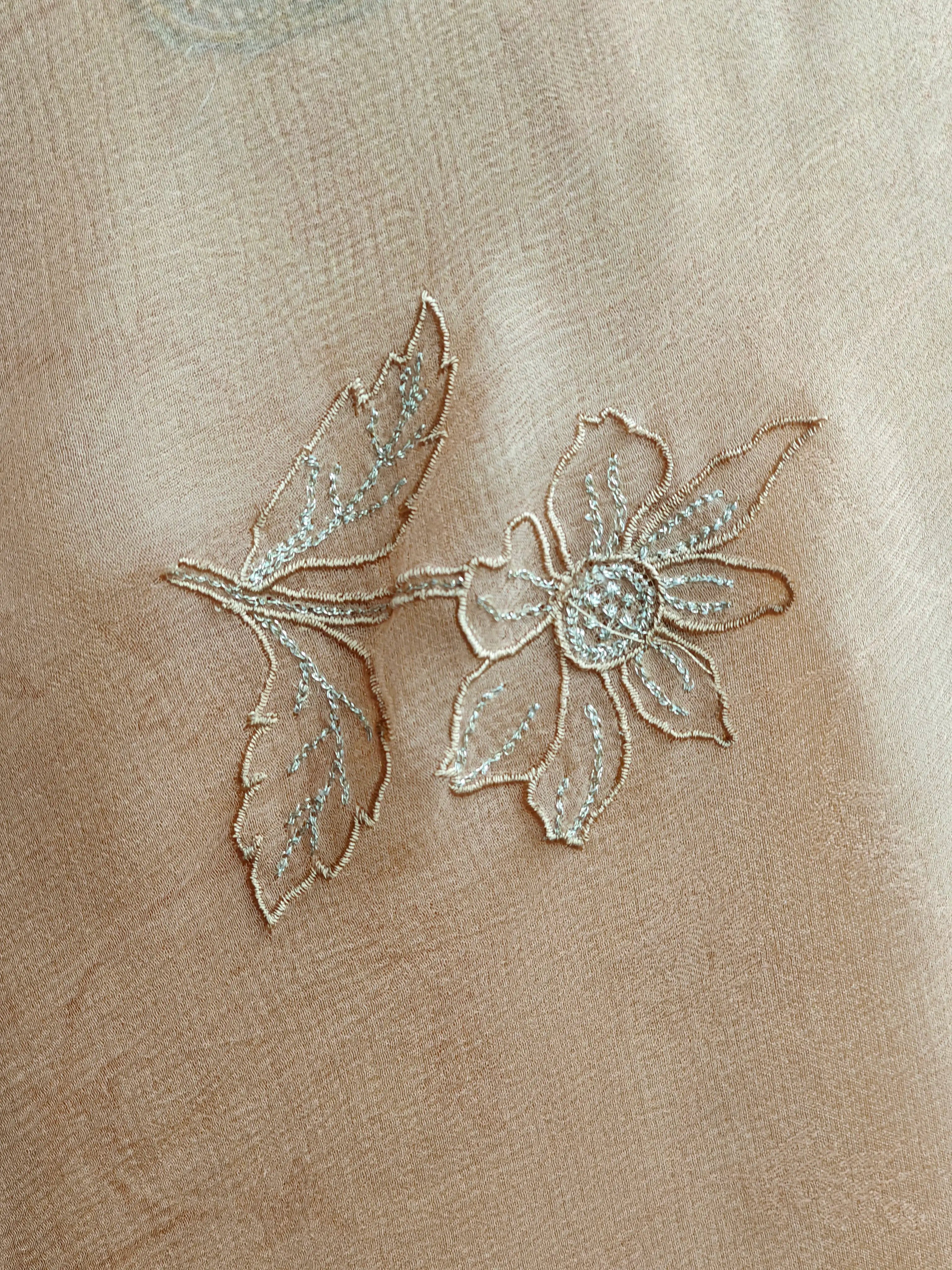 Champagne Beige Embroidered Unstitched Suit Material