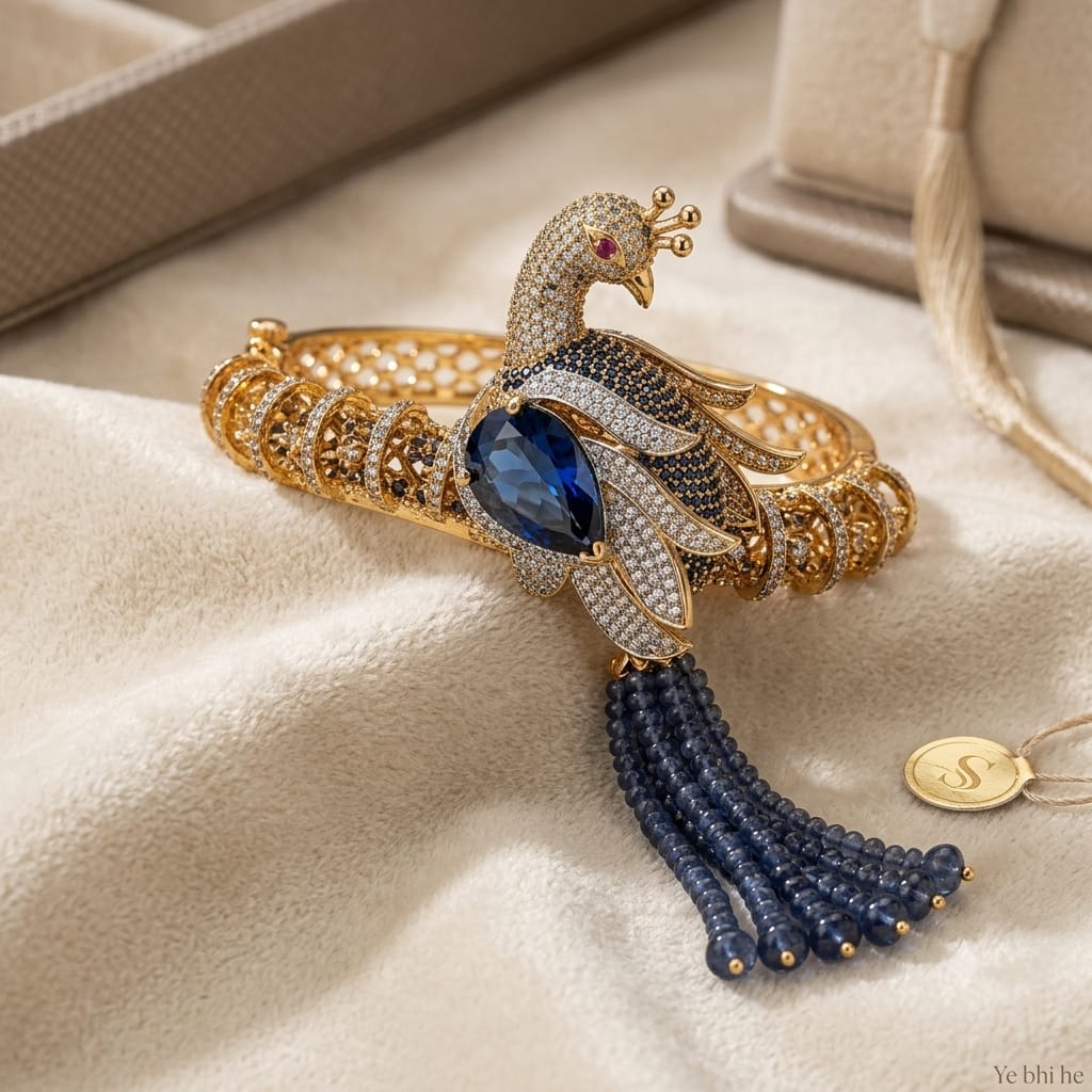 Bridal Peacock Designer Kada.